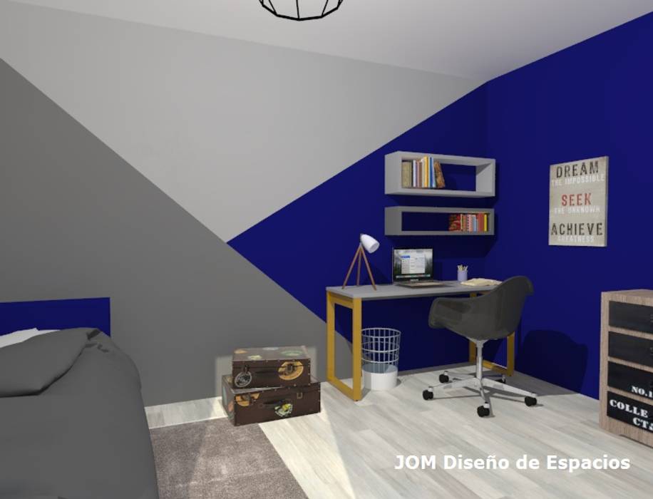 Dormitorio Matías, JOM Diseño de Espacios JOM Diseño de Espacios Dormitorios modernos: Ideas, imágenes y decoración Derivados de madera Transparente