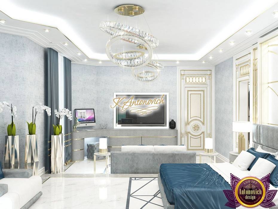 ​Modern interior design project in Dubai from Katrina Antonovich, Luxury Antonovich Design Luxury Antonovich Design غرفة نوم