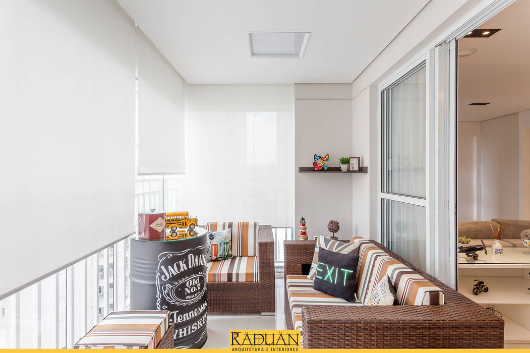 Apartamento 86 m² - Guarulhos, Raduan Arquitetura e Interiores Raduan Arquitetura e Interiores 露臺