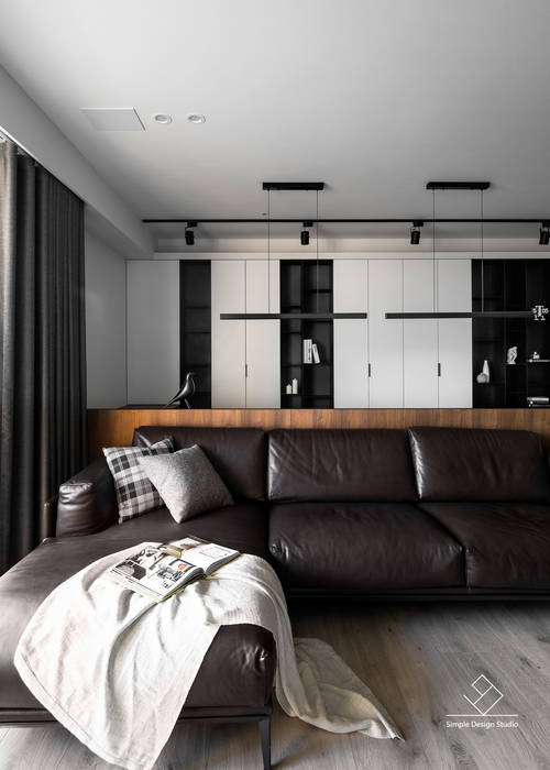 客廳 極簡室內設計 Simple Design Studio 现代客厅設計點子、靈感 & 圖片 客廳,書房