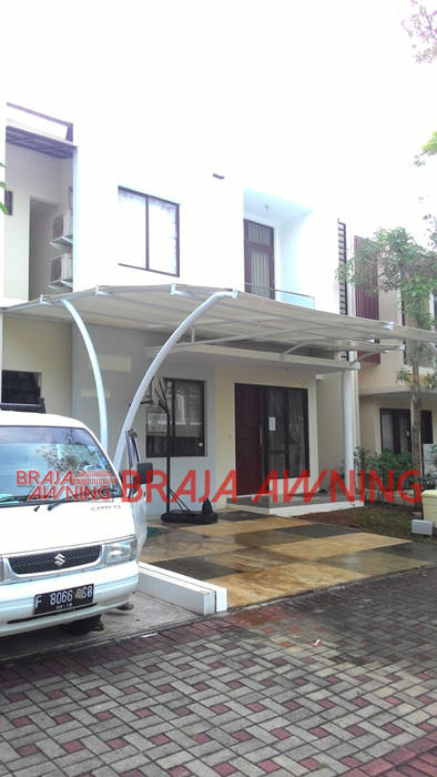 Tenda Membrane teras rumah Jakarta Braja Awning & Canopy Modern Garage and Shed Synthetic Brown tenda membrane,canopy membrane,membrane pvc,Jakarta,Garages & sheds