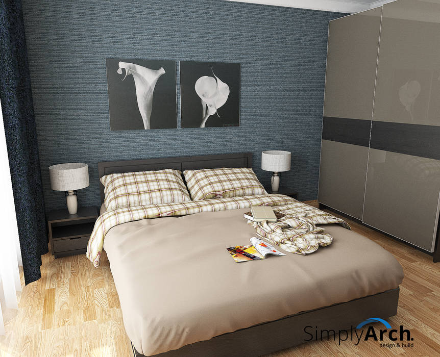 A-Apartment at Botanica Apartment, Simprug - South Jakarta, Simply Arch. Simply Arch. Kamar Tidur Modern