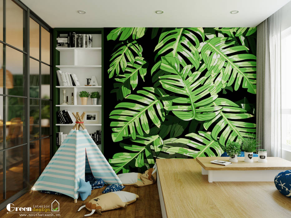 SEASON AVENUE, ĐẠI LỘ 4 MÙA - "MÙA HẠ MIỀN NHIỆT ĐỚI", Green Interior Green Interior Schody Miedź/Brąz/Mosiądz