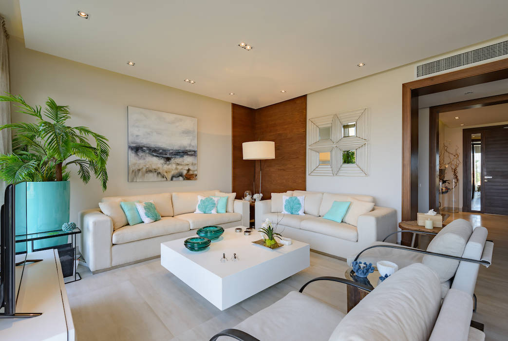 North Coast Villa, Hossam Nabil - Architects & Designers Hossam Nabil - Architects & Designers Modern living room