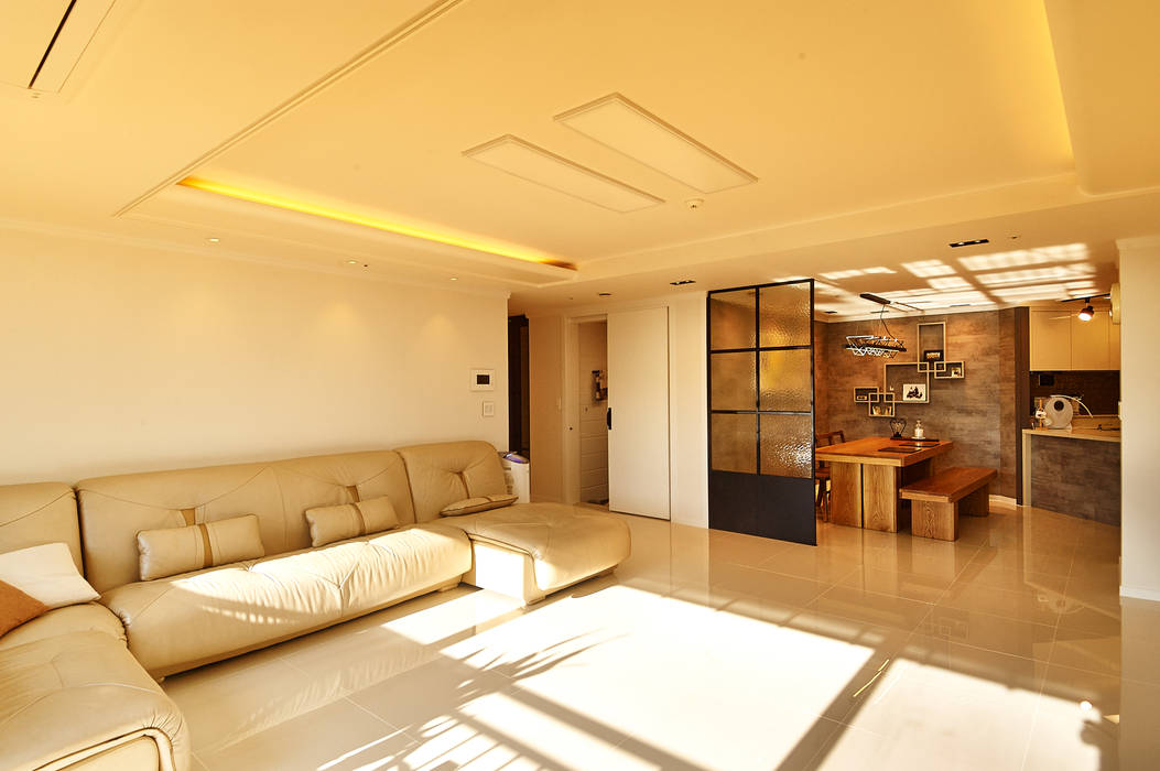 왕십리 텐즈힐 아파트 인테리어, (주)더블유디자인 (주)더블유디자인 Living room