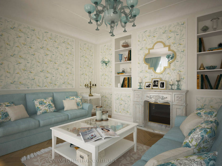 French country interior design Tamriko Interior Design Studio Living room