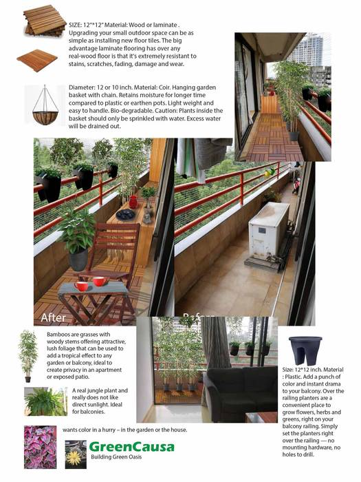 Inspiration Board GreenCausa Asian style garden Wood-Plastic Composite Balcony,garden,plants,planters,outdoor furniture,hardscaping,landscaping,nature,outdoor
