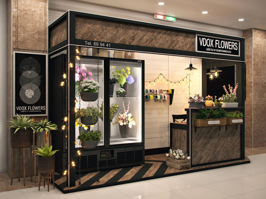 Визуализация цветочного павильона, Alyona Musina Alyona Musina Commercial spaces Shopping Centres