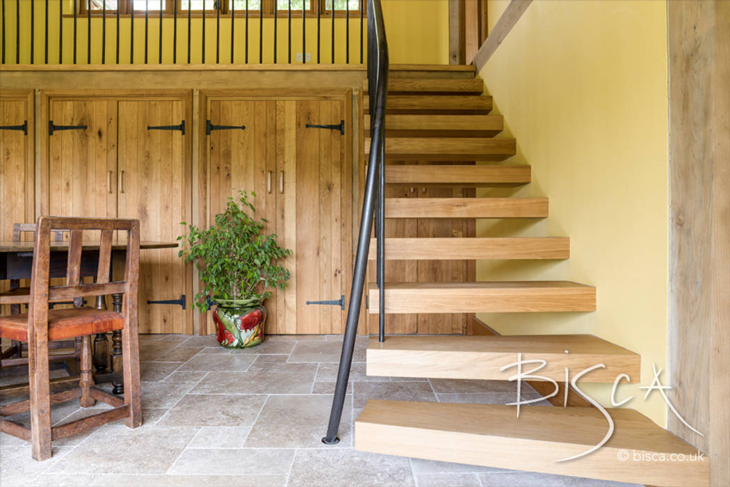 Staircase for Elizabethan timber framed property Bisca Staircases درج خشب Wood effect bisca,bepsoke staircase,staircase