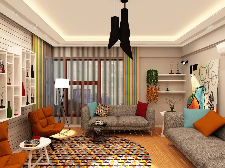 Nergiz-Av. Zeki Gümüş Evi , Mozeta Mimarlık Mozeta Mimarlık Modern living room Concrete