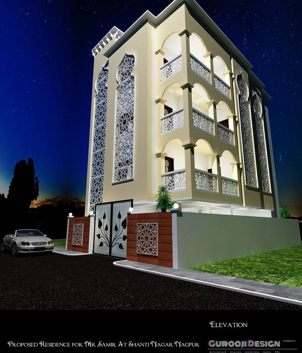 Elevation Gurooji Designs Multi-Family house