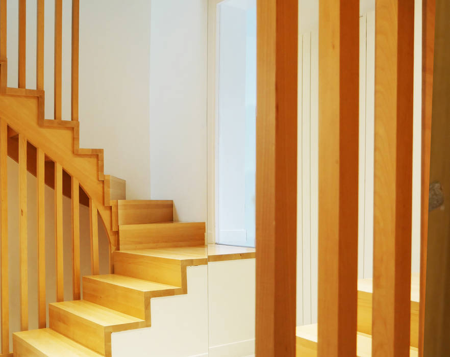 Un petit coin de paradis , Lüd studio d'architecture Lüd studio d'architecture Minimalist corridor, hallway & stairs Wood Wood effect