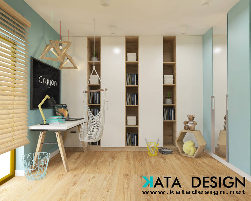 Dom pod Krakowem 140 m2, Studio4Design Studio4Design Teen bedroom لکڑی Wood effect