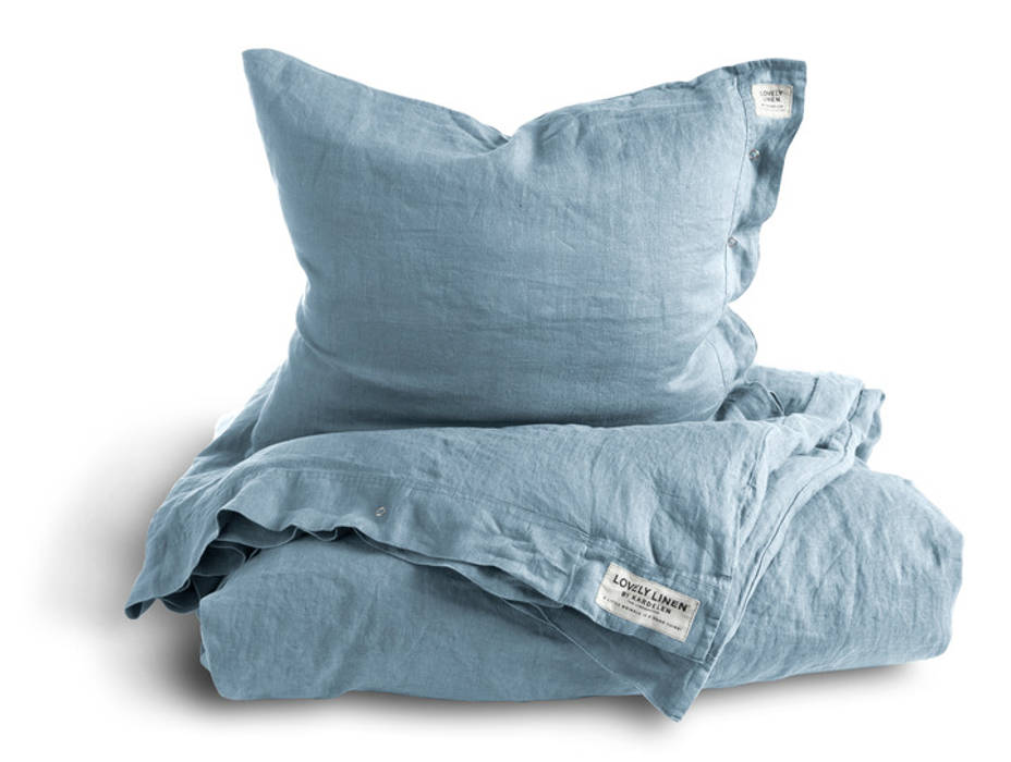 Lovely Linen Bettwäsche MISTY von Kardelen, Petit Pont Petit Pont BedroomTextiles Flax/Linen Blue