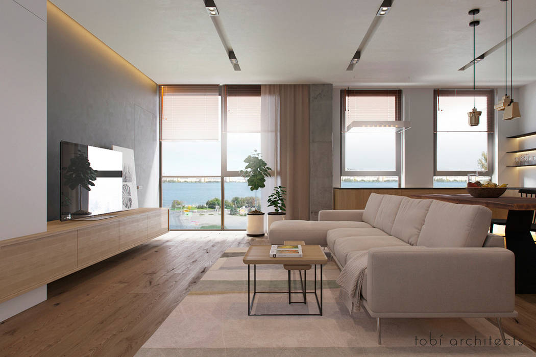 LOOKING AT DNIPRO, Tobi Architects Tobi Architects Living room