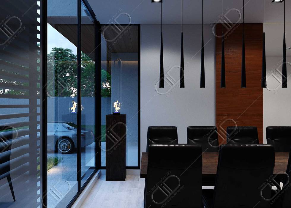 Plateau, Design Studio AiD Design Studio AiD Phòng ăn phong cách tối giản