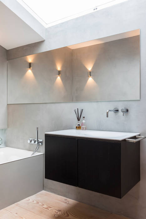 Bathroom Cemlux Casas de banho modernas Betão