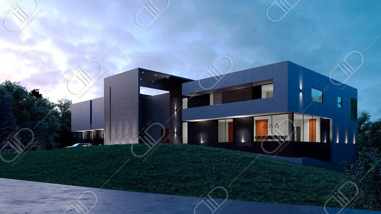 Architectural Design and Visualization, Design Studio AiD Design Studio AiD Casas de estilo minimalista