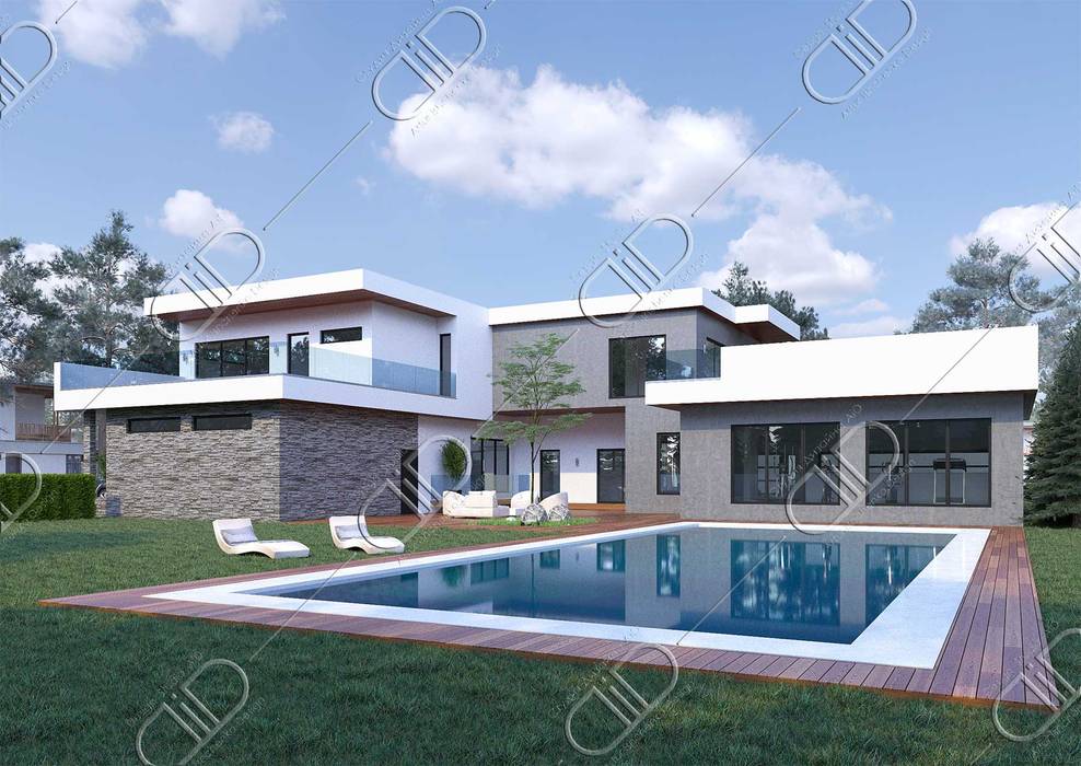 Architectural Design and Visualization, Design Studio AiD Design Studio AiD Rumah Modern