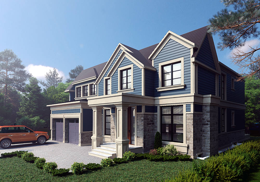 Architectural Design and Visualization, Design Studio AiD Design Studio AiD Classic style houses Sky,Plant,Building,Window,Tree,House,Vehicle,Tire,Land lot,Car