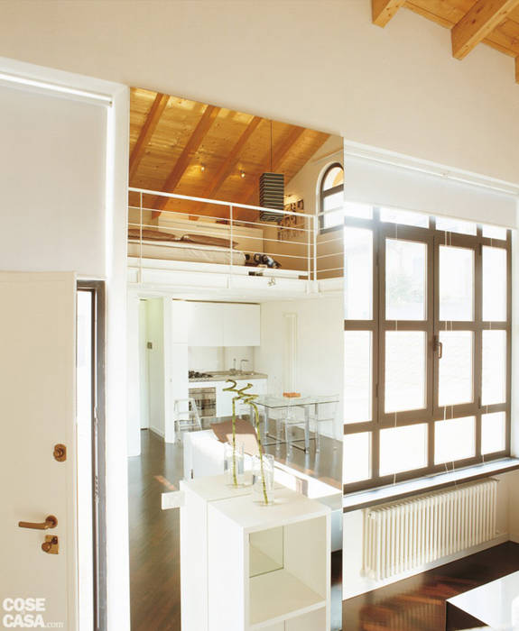 Appartamento 65 mq., DELFINETTIDESIGN DELFINETTIDESIGN Pasillos, vestíbulos y escaleras de estilo moderno Madera Acabado en madera