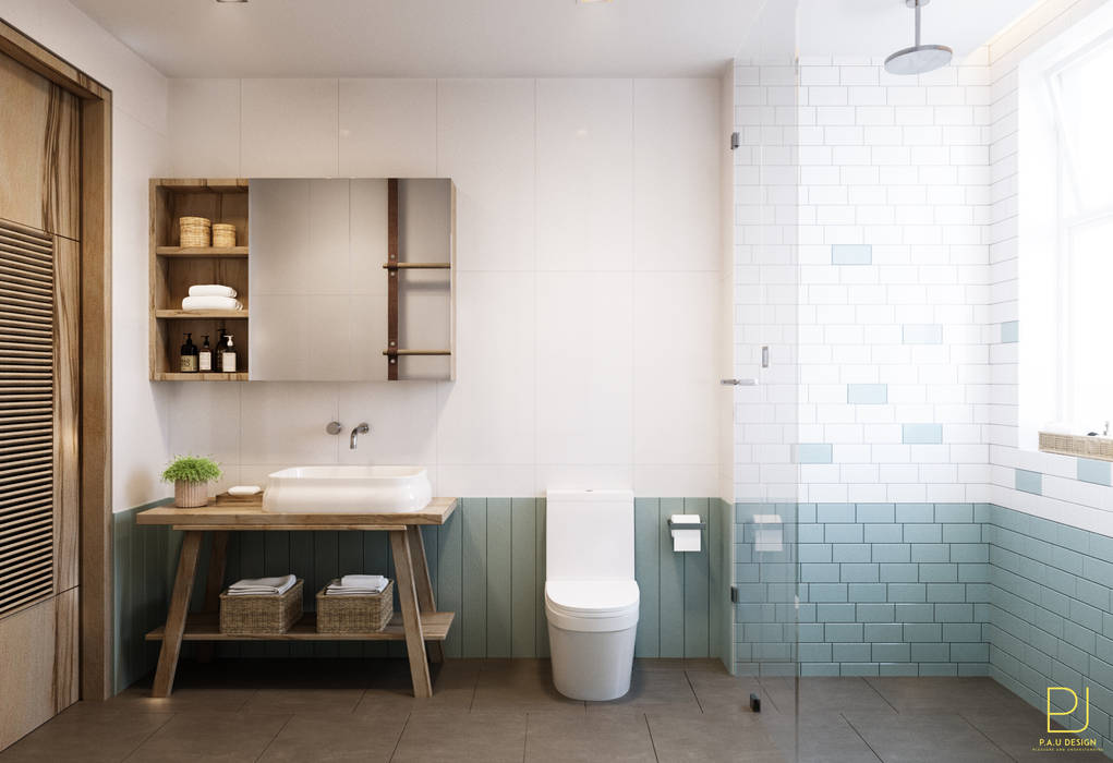 4S RIVERSIDE APARTMENT, P.A.U Design P.A.U Design Phòng tắm phong cách hiện đại