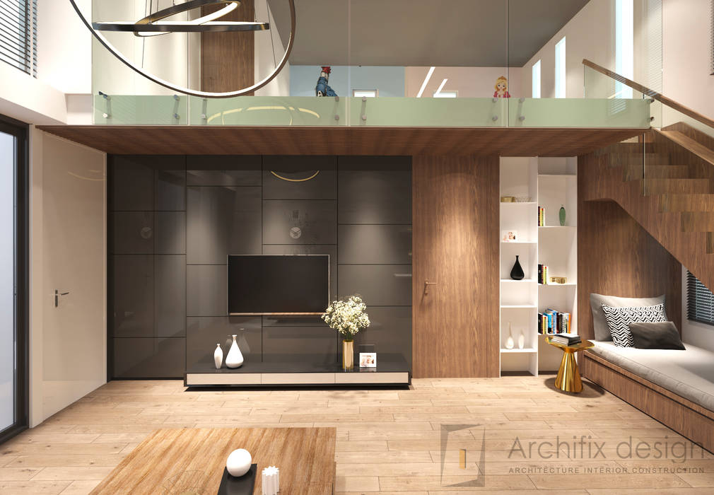 Cải tạo căn hộ Duplex -Lam Sơn - Tân Bình, Công Ty TNHH Archifix Design Công Ty TNHH Archifix Design Living room