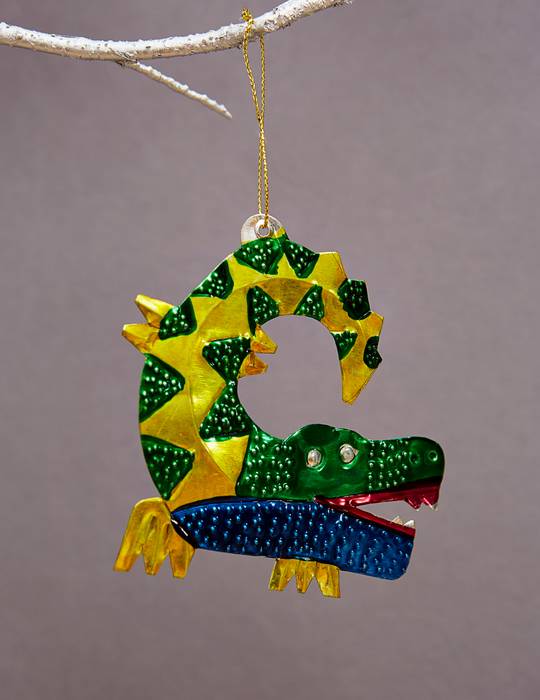 crocodile christmas decoration
