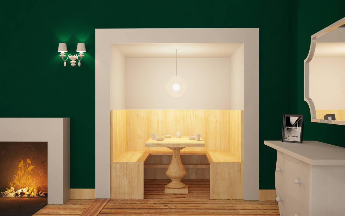Salone dagli spazi intimi e inaspettati, Arch. Francesco Antoniazza - Il bello della casa ..................... di una volta Arch. Francesco Antoniazza - Il bello della casa ..................... di una volta Eclectic style dining room Solid Wood Multicolored