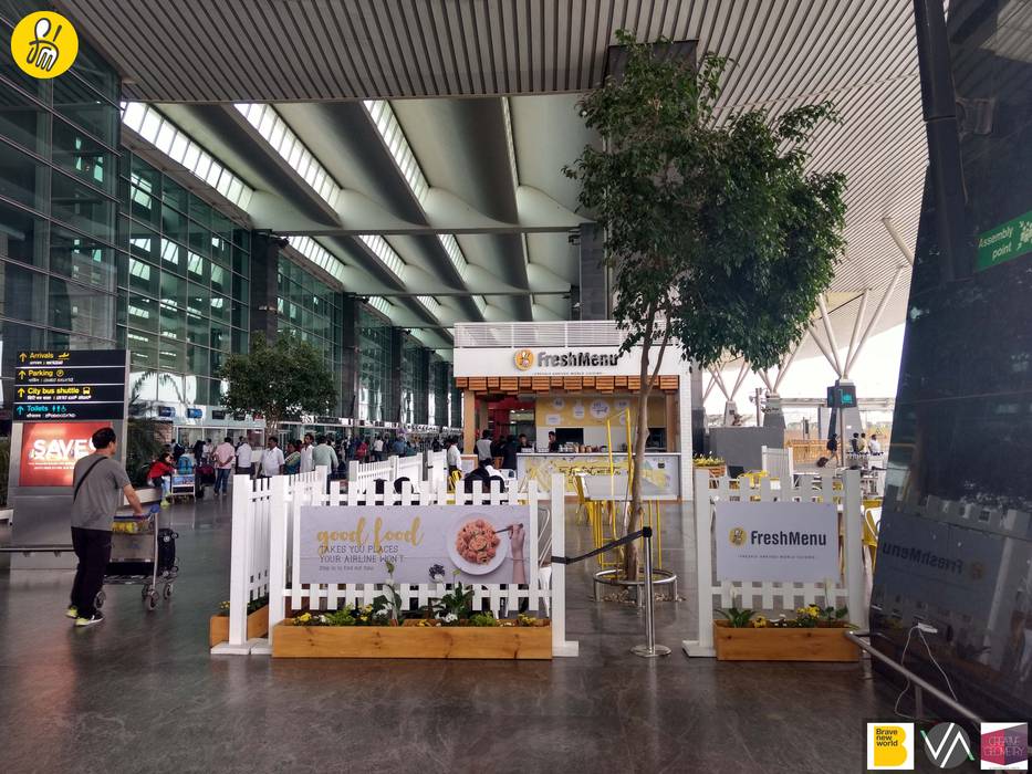 FreshMenu Restaurant in Bangalore International Airport, Renovatio Interio Renovatio Interio 상업공간 우드 우드 그레인 공항