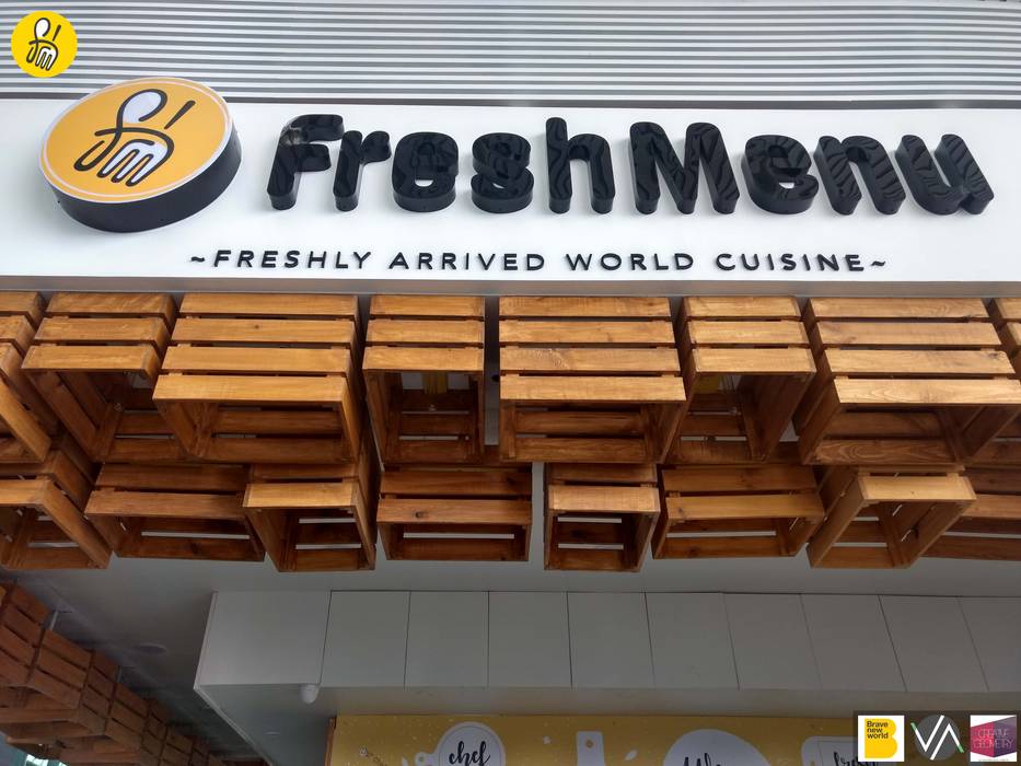 FreshMenu Restaurant in Bangalore International Airport, Renovatio Interio Renovatio Interio Коммерческие помещения Дерево Эффект древесины Аэропорты и морские порты