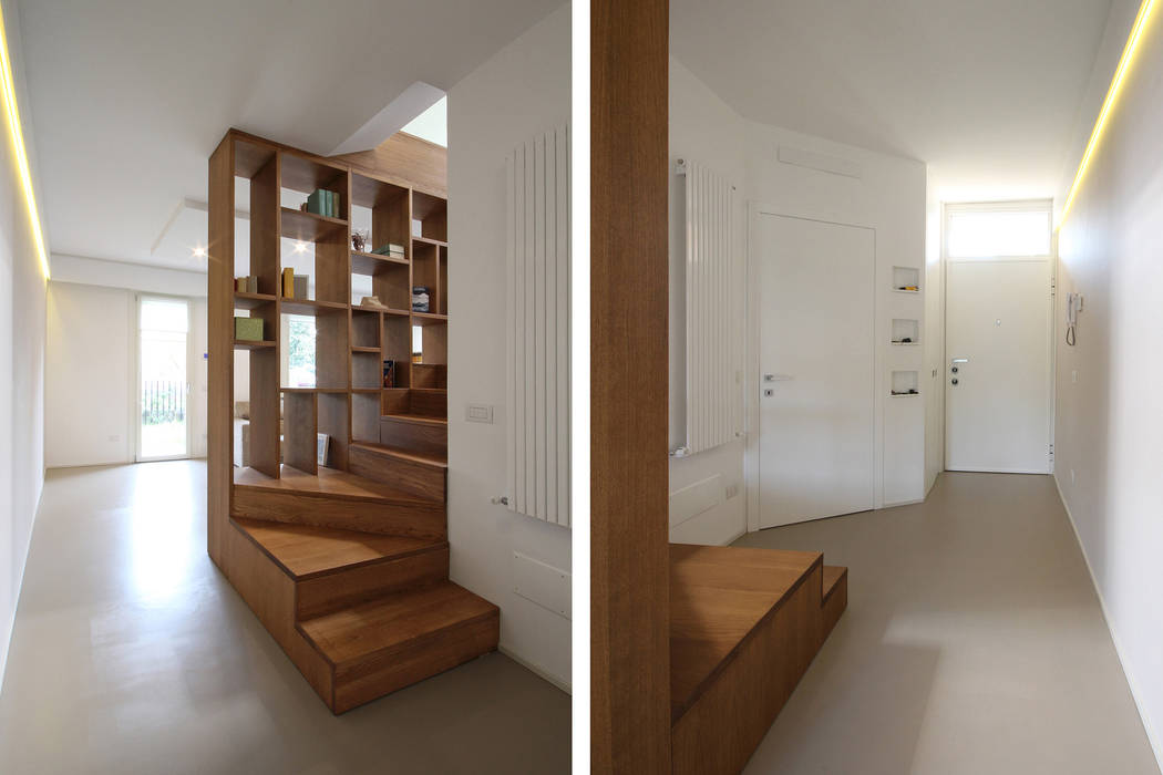 Arredamento Moderno su Misura per Villetta in Brianza , JFD - Juri Favilli Design JFD - Juri Favilli Design Scandinavian corridor, hallway & stairs Wood Wood effect