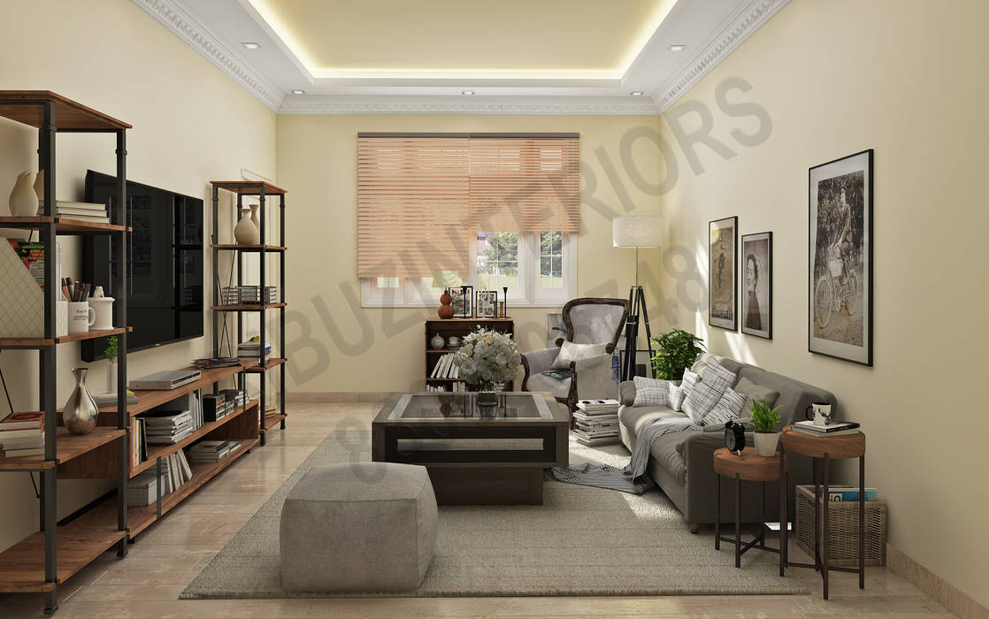 DLF, Tribuz Interiors Pvt. Ltd. Tribuz Interiors Pvt. Ltd. Modern living room