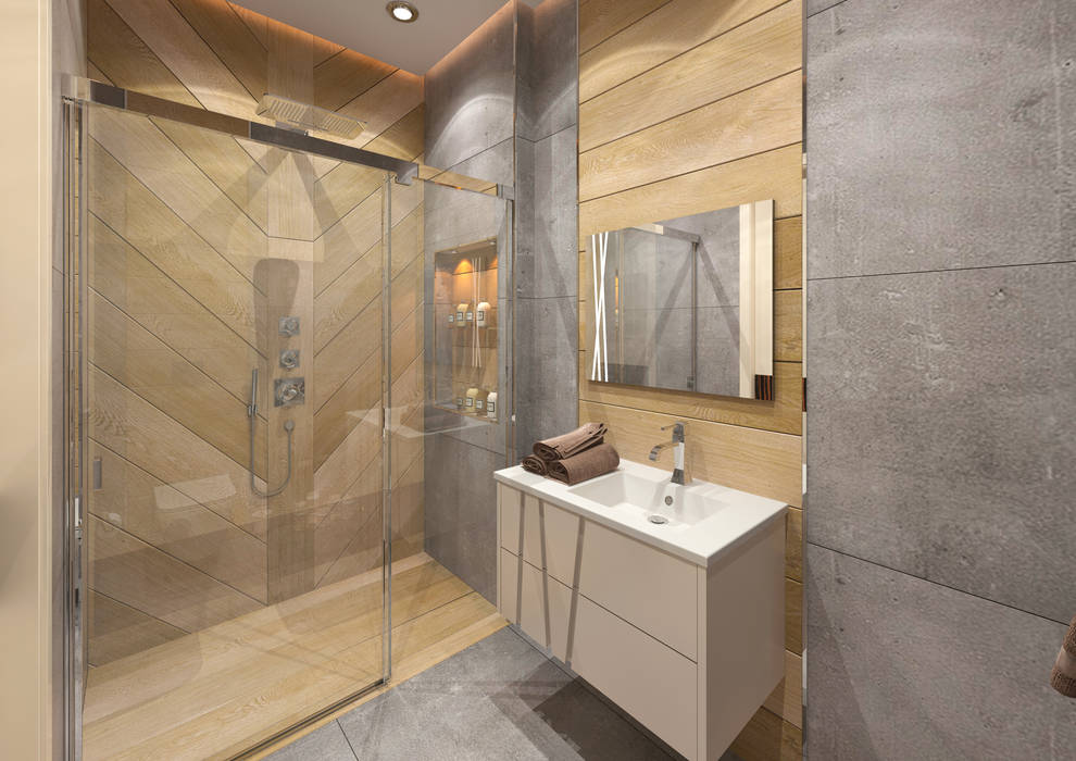 W.K VİLLA AKSESUAR DESIGN Modern Banyo Ahşap Ahşap rengi Lavabolar
