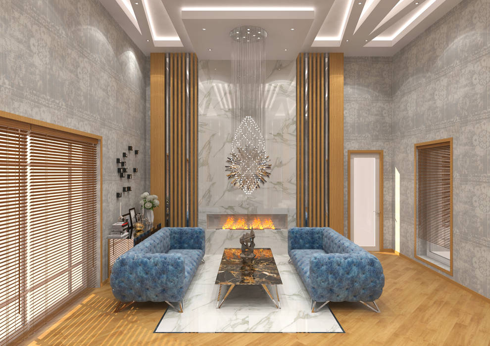 W.K VİLLA , AKSESUAR DESIGN AKSESUAR DESIGN Ruang Keluarga Modern Keramik Fireplaces & accessories