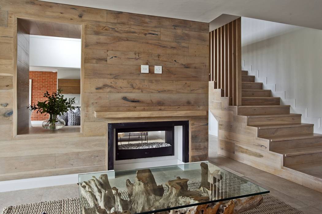 FinOak feature wall Finfloor Modern walls & floors Engineered Wood Transparent