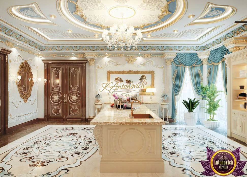 ​Kitchen decoration ideas of Katrina Antonovich, Luxury Antonovich Design Luxury Antonovich Design クラシックデザインの キッチン