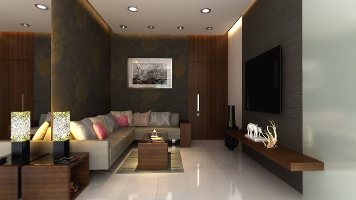 1 BHK Flats in Mumbai, Mayfair Housing Mayfair Housing Single family home Furniture,Couch,Lighting,Table,Picture frame,Interior design,Comfort,Living room,Floor,studio couch