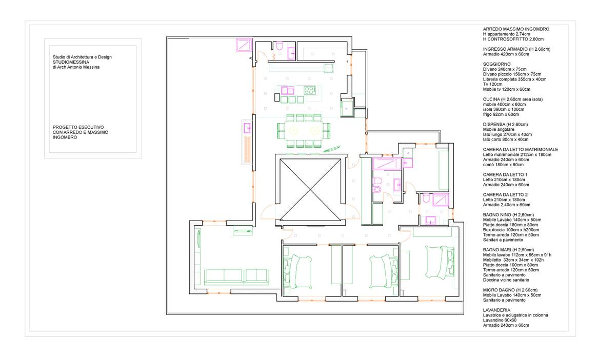 Ristrutturazione attico - Milano -, Studio Messina Studio Messina 二世帯住宅