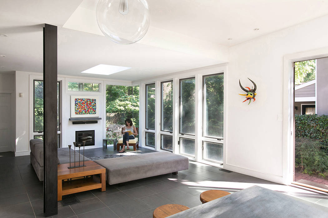 Martinez House, Metcalfe Architecture & Design Metcalfe Architecture & Design Moderne woonkamers