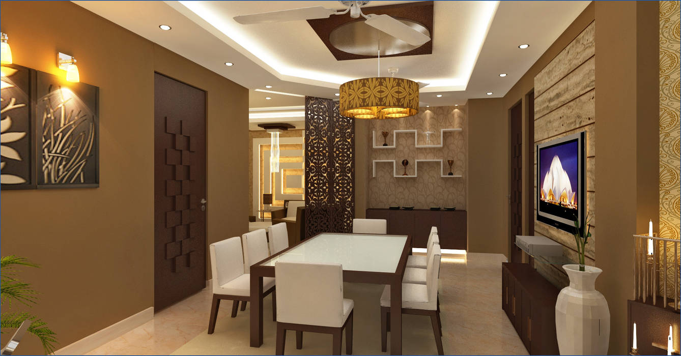 Angular view of the Dining Area Mi-Decor Modern dining room Accessories & decoration