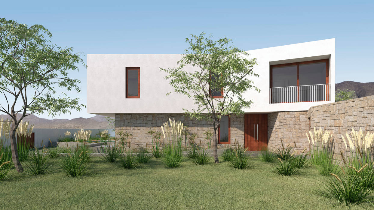 Vivienda La Chimba, Uno Arquitectura Uno Arquitectura Casas unifamiliares Concreto parcela,jardin,acceso