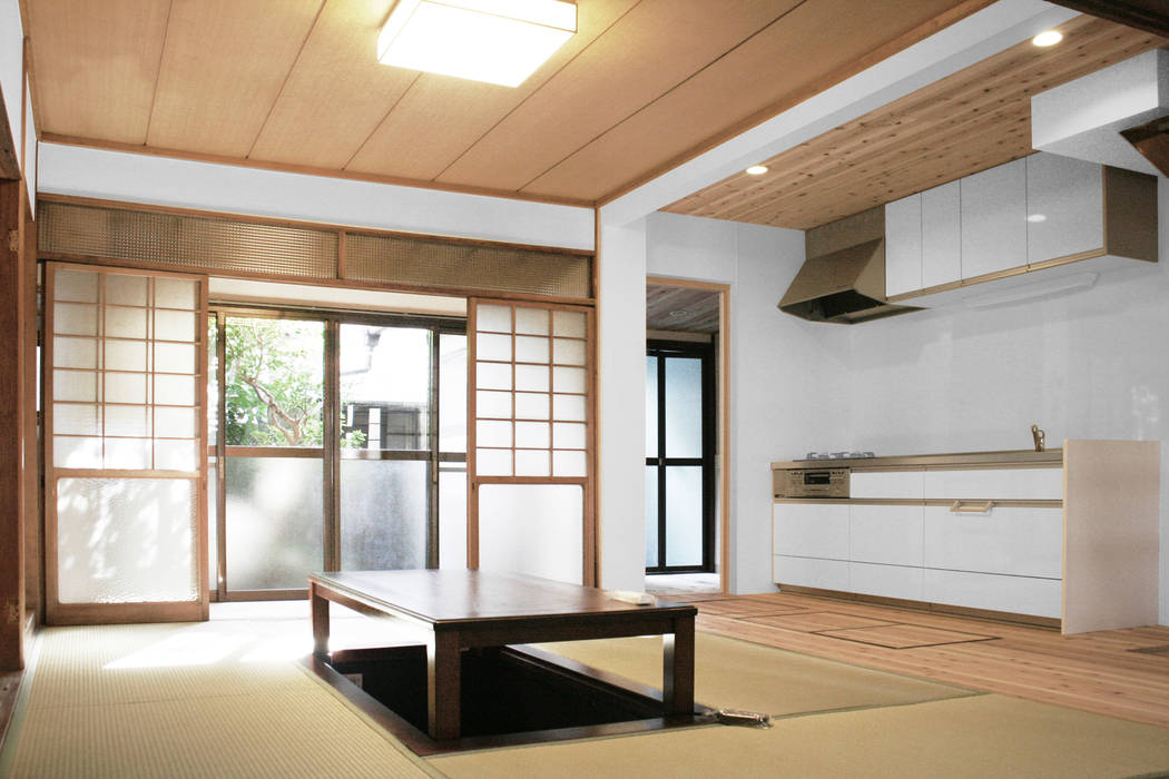 Moriguchi House, AMALGAMA AMALGAMA Living room Wood Wood effect