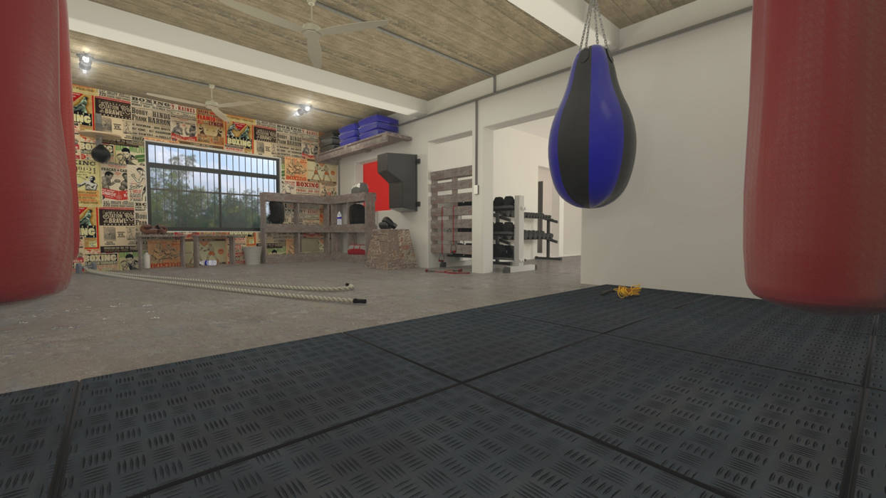 Academia de artes marciales y deportes de contacto, Summa Arquitectura Summa Arquitectura Industrial style gym Concrete