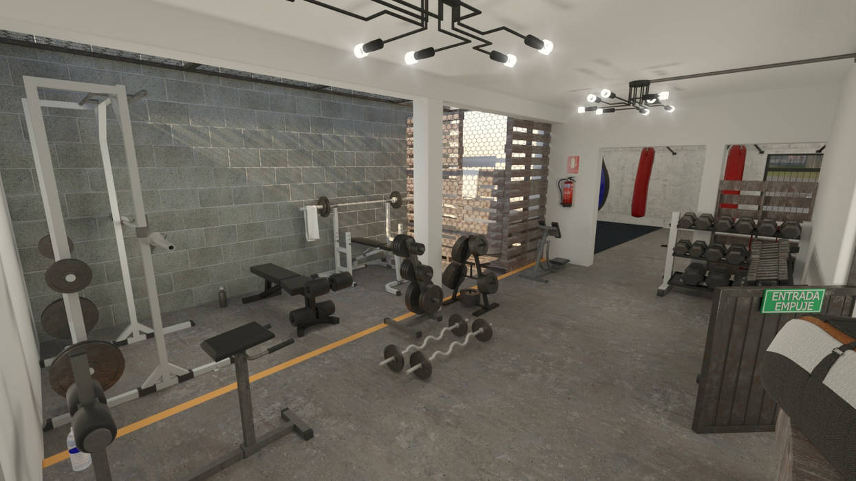 Academia de artes marciales y deportes de contacto, Summa Arquitectura Summa Arquitectura Industrial style gym Concrete