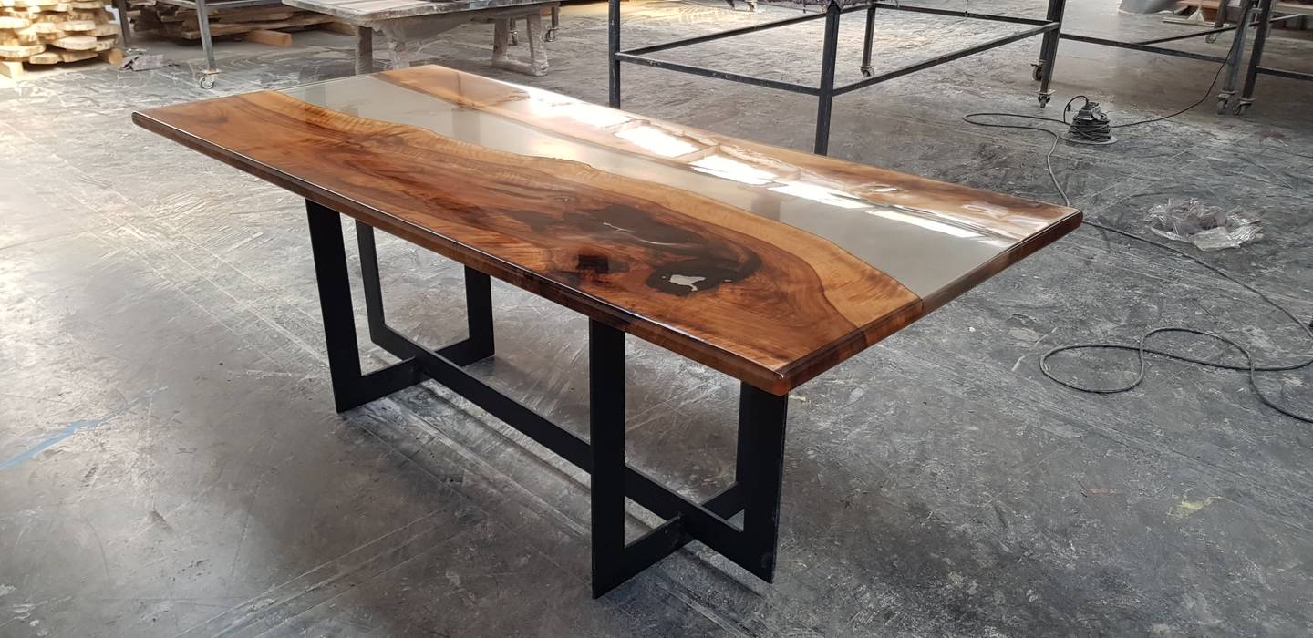 kutuk store dogal agac epoxy masa
