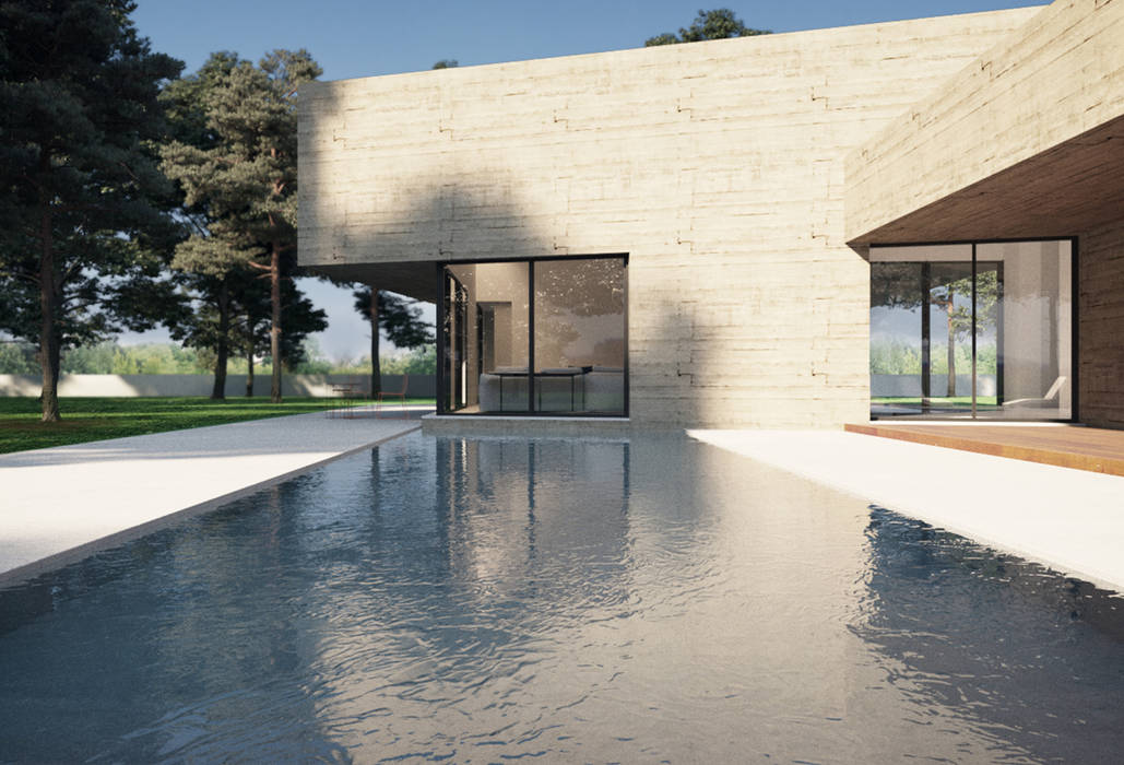 Casa em Cabanelas | Cabanelas House | Lavra, Matosinhos, Porto, Vítor Leal Barros Architecture Vítor Leal Barros Architecture Garden Pool