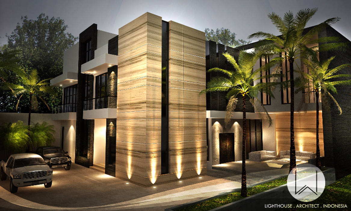 J House, Modern Style. Pematangsiantar City, Lighthouse Architect Indonesia Lighthouse Architect Indonesia Будинки