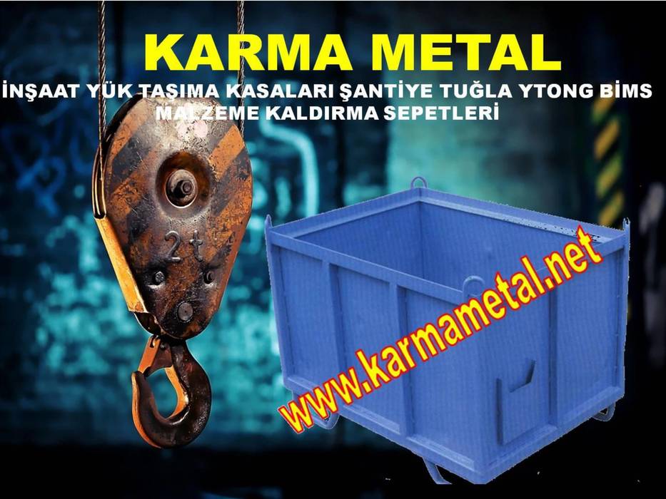 KARMA METAL - Kule Vinç İnşaat Şantiye Yuk Taşıma Paleti Sepeti, KARMA METAL KARMA METAL