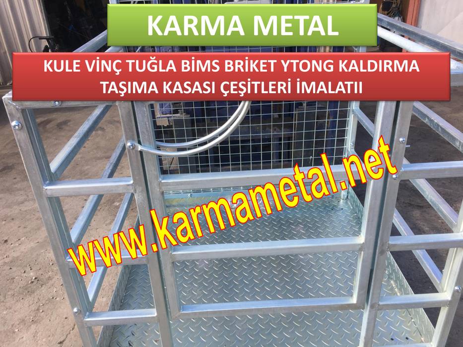 KARMA METAL - Kule Vinç İnşaat Şantiye Yuk Taşıma Paleti Sepeti, KARMA METAL KARMA METAL